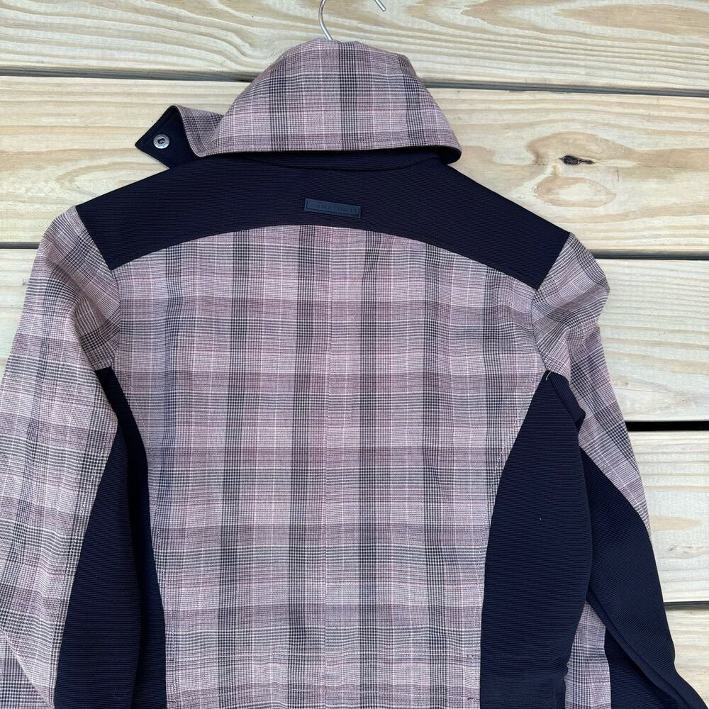 Anatomie Jacket Plaid City Slick Long Travel Medium Tan Black Lightweight Zip - Picture 5 of 7